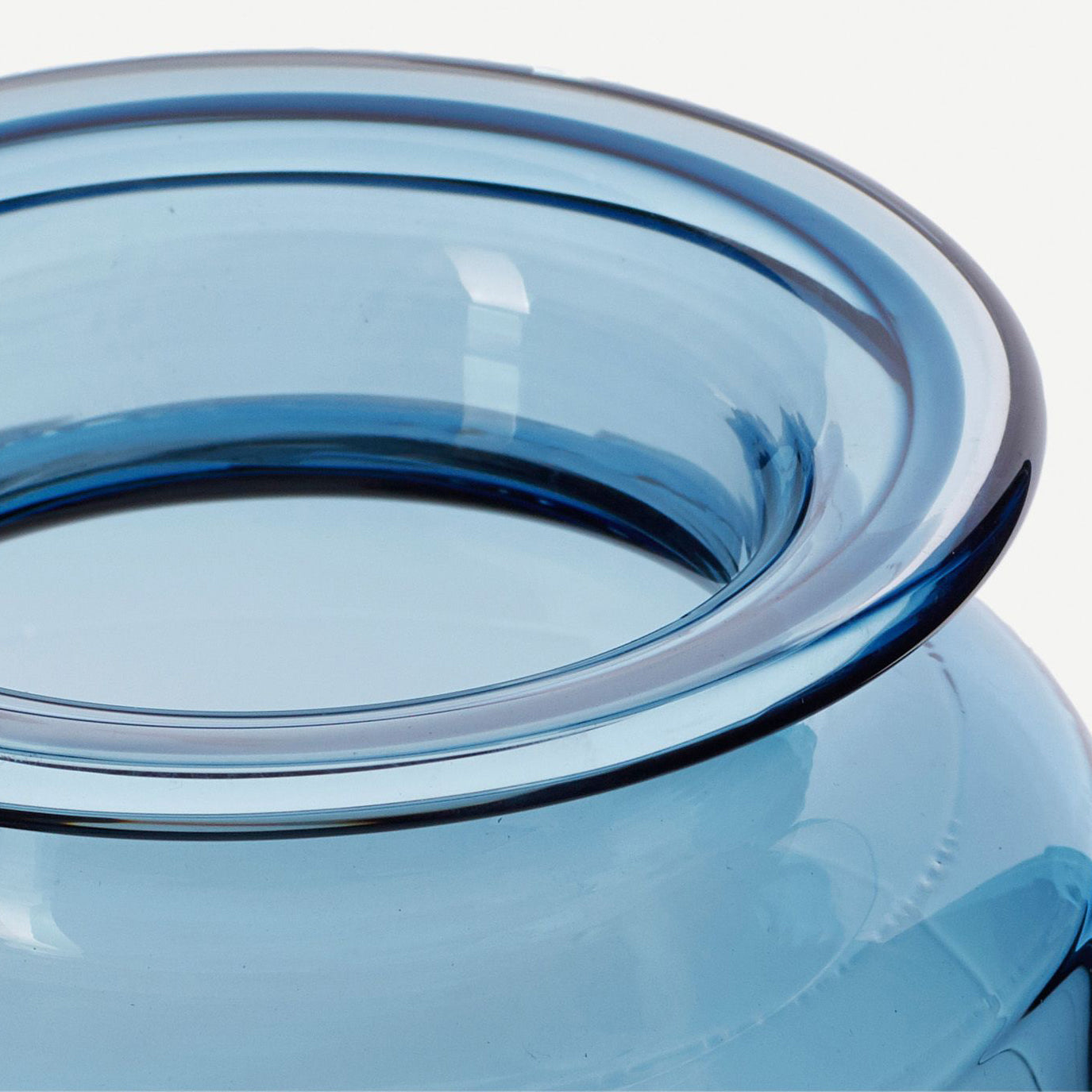 Sea Blue apothecary small jar rim detail