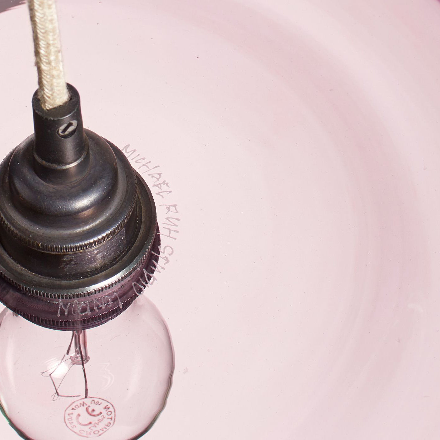 glass pendant light detail