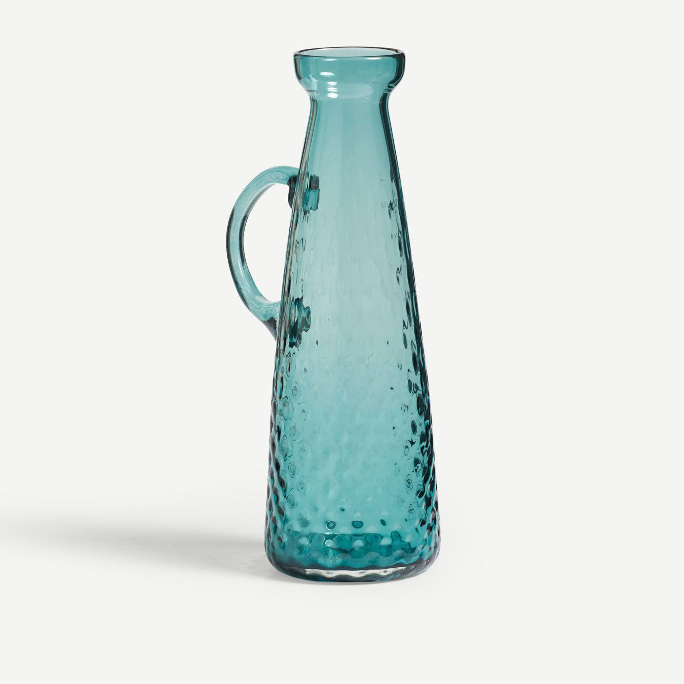 Blue green Handblown Glass vase