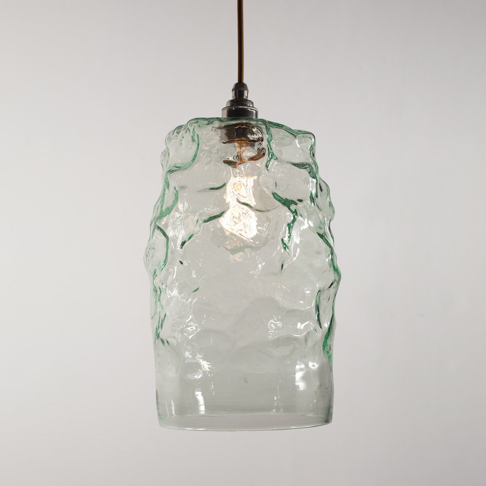 hand crafted glass pendant light