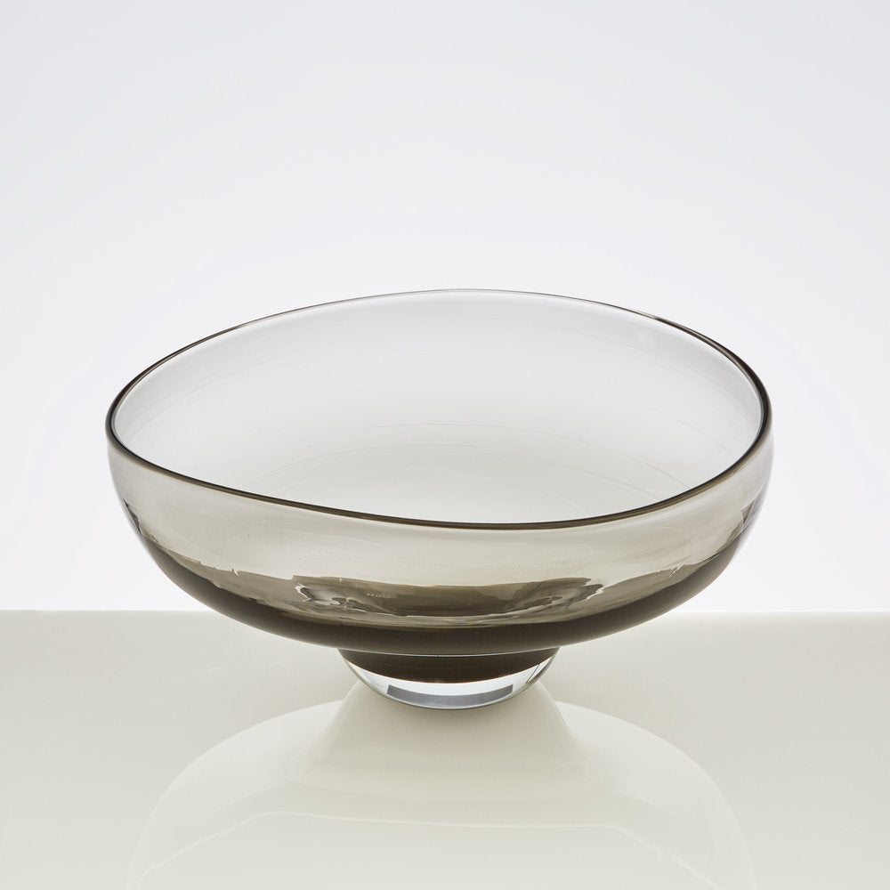 Large sculptural glass bowl