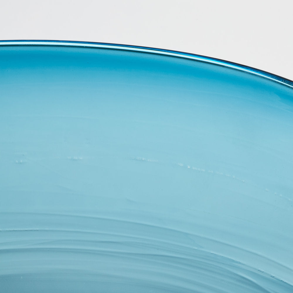 blue recycled glassware