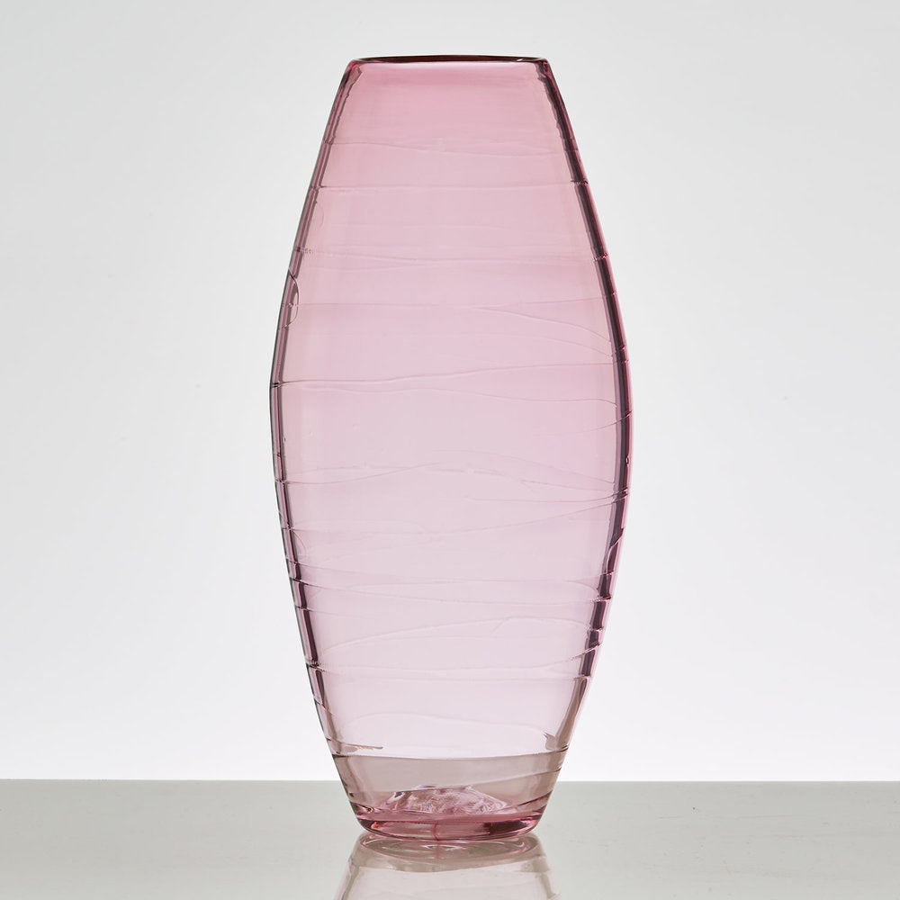 Textured glass vase