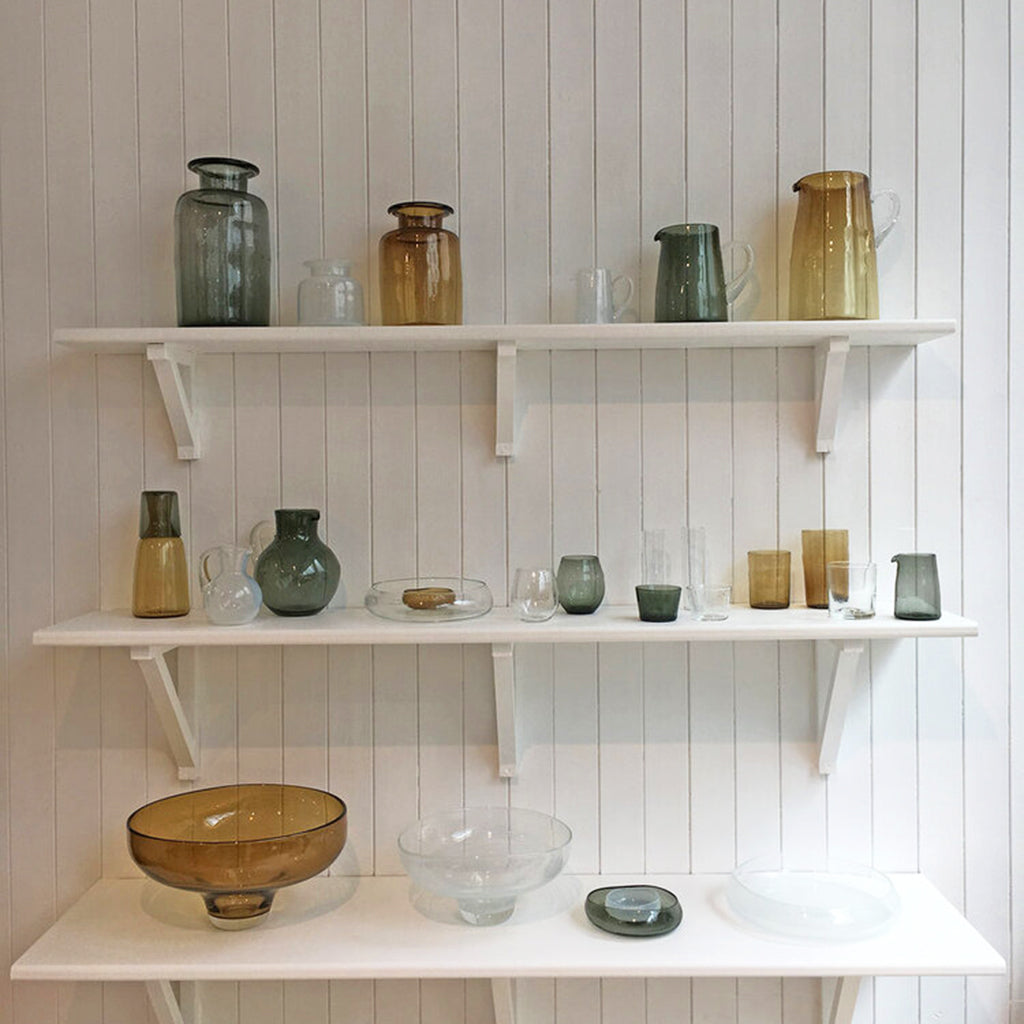 Glass bowls and jars 