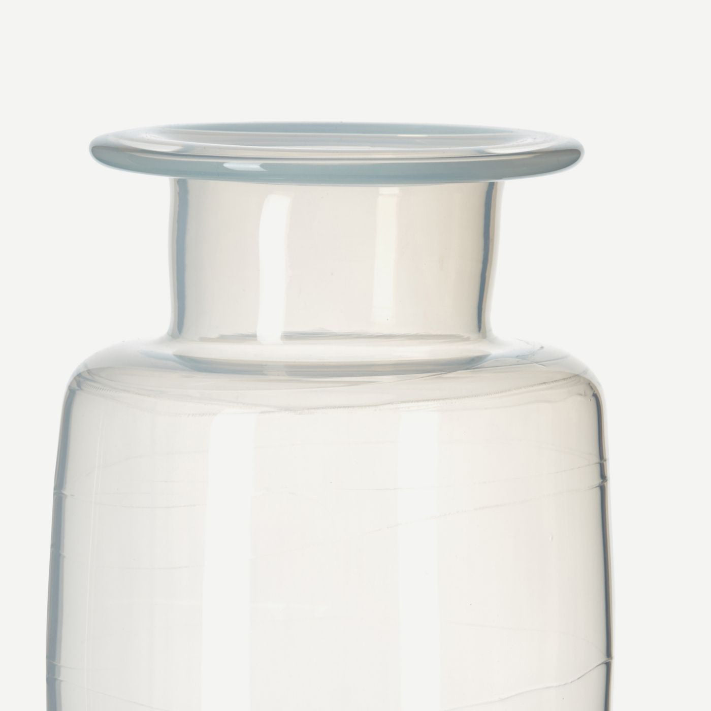 Milky white glass apothecary jar