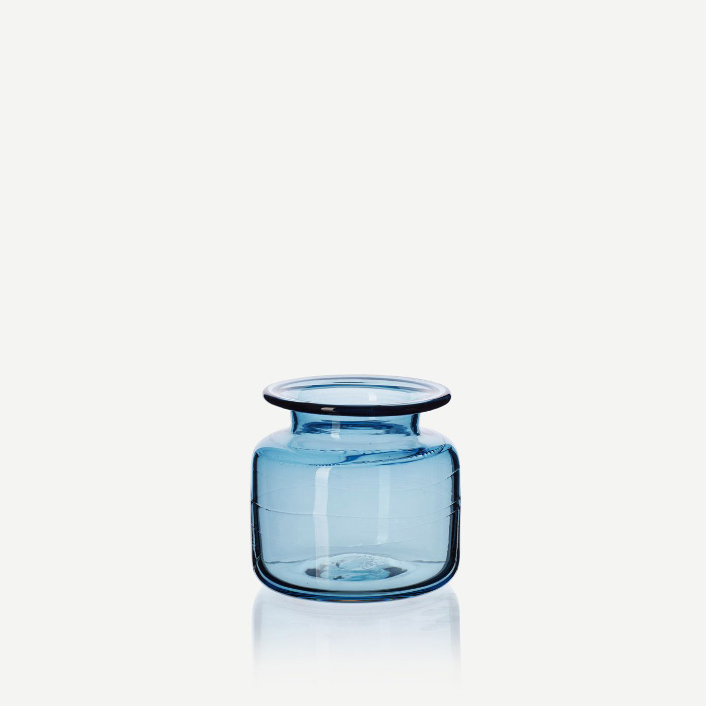 small blue glass vase