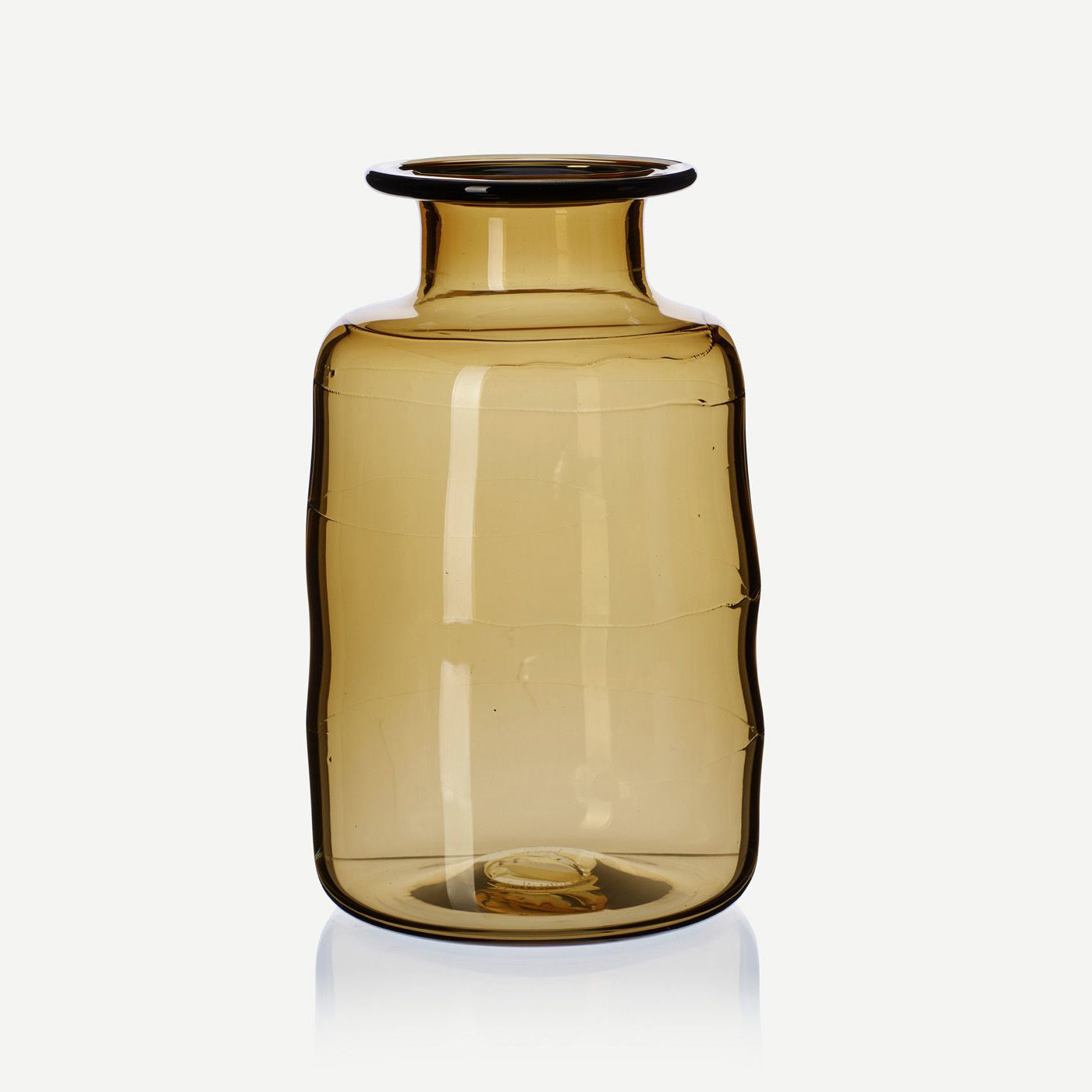 Glass flower vase jar