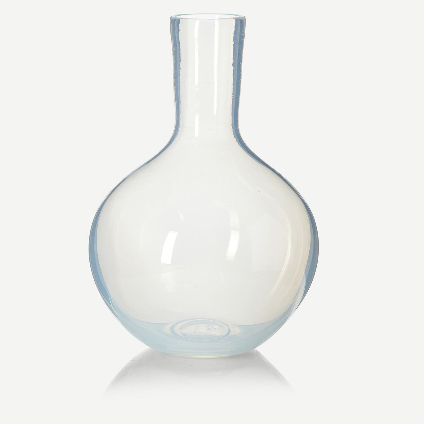 glass vase in milky glass
