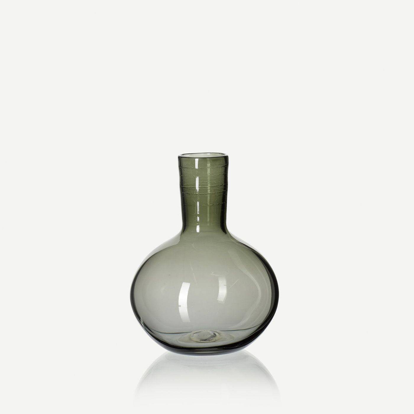 Tourmaline Collum Vase - Hand-Blown Glass (Medium)