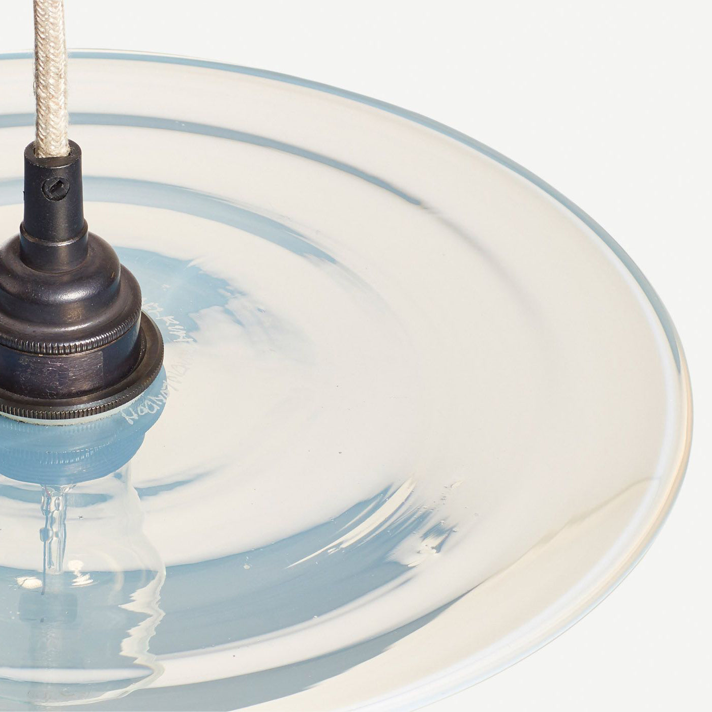 glass disc ceiling light detail