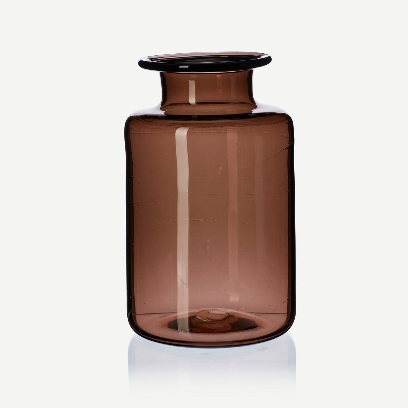 Large brown apothecary glass  jar