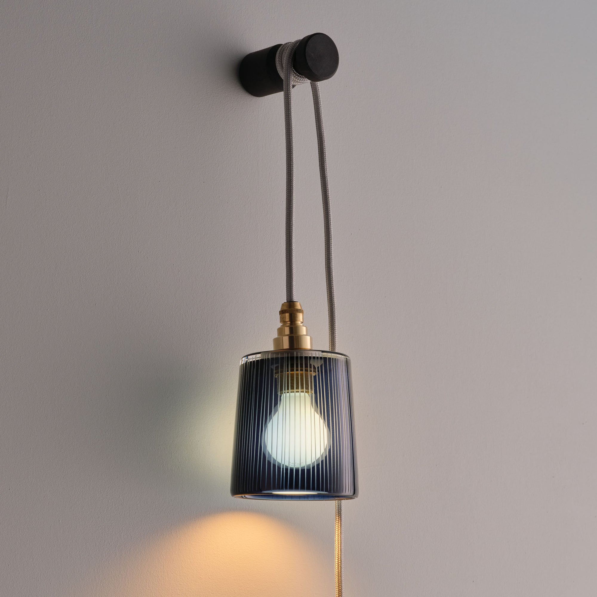 Steel Blue Rayon Wall Light