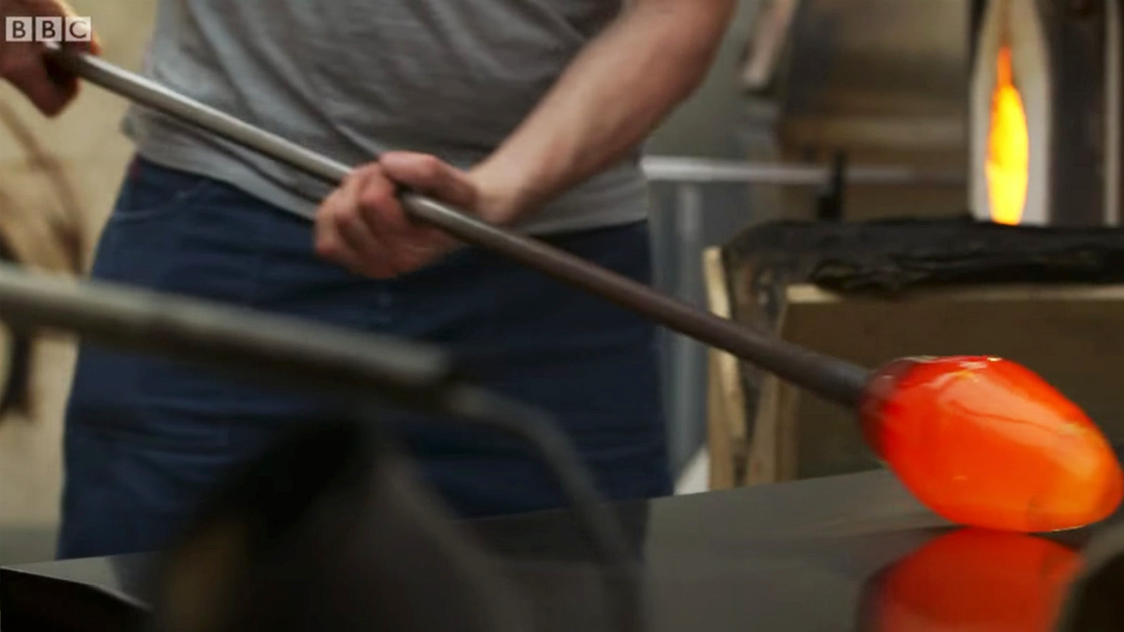 Blown Glass craftsperson on BBC4