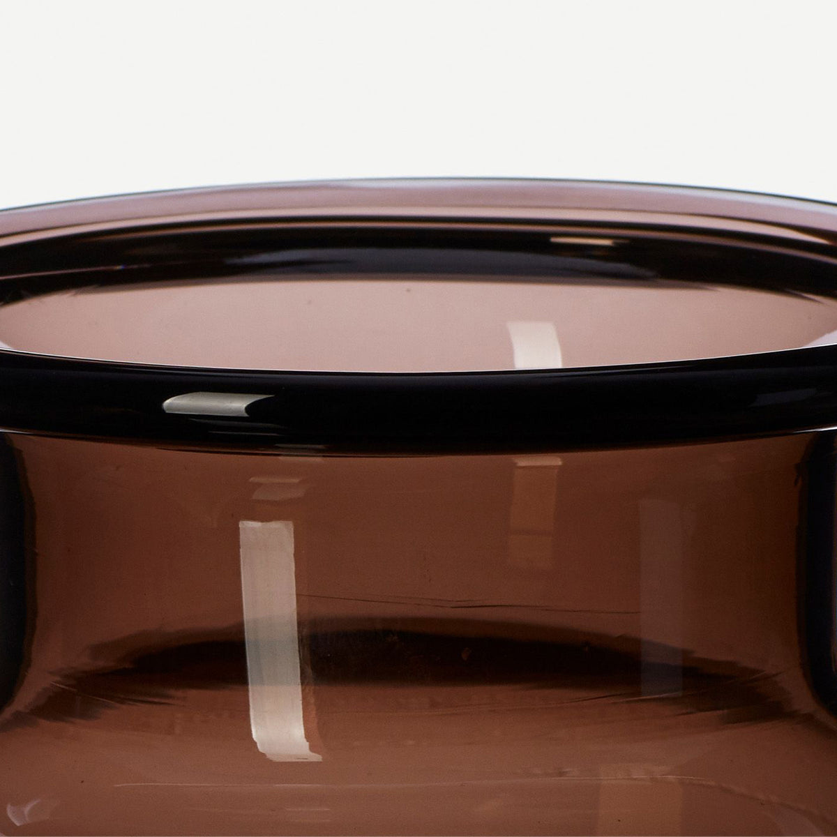  brown apothecary glass  jar rim detail