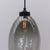 blown glass pendant light in smoke grey