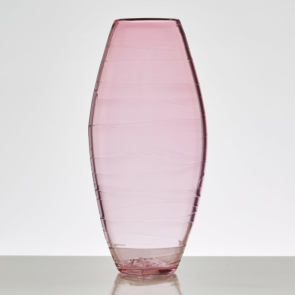 recycled pink glass vase