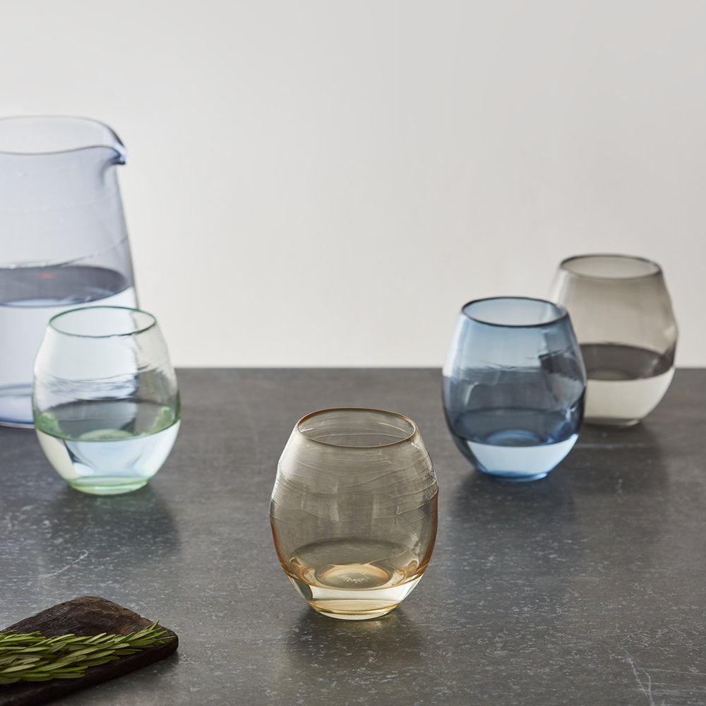 Assorted coloured tumblers