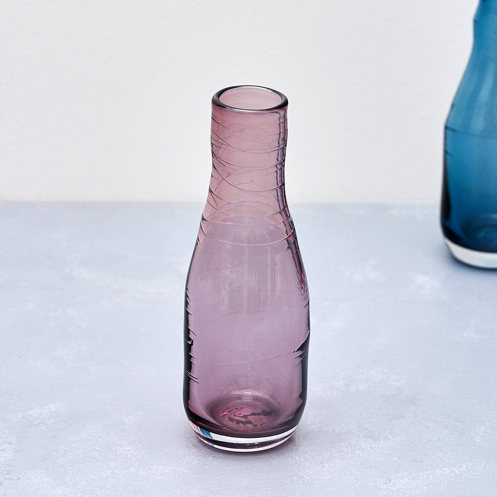 purple glass vase