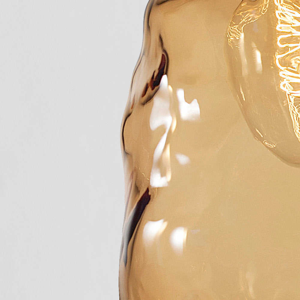 mouth blown glass pendant light