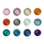 Colored glass flower vase swatches